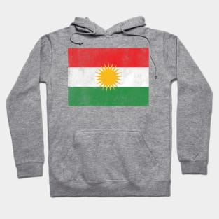 Kurdistan / Faded Vintage-Style Flag Design Hoodie